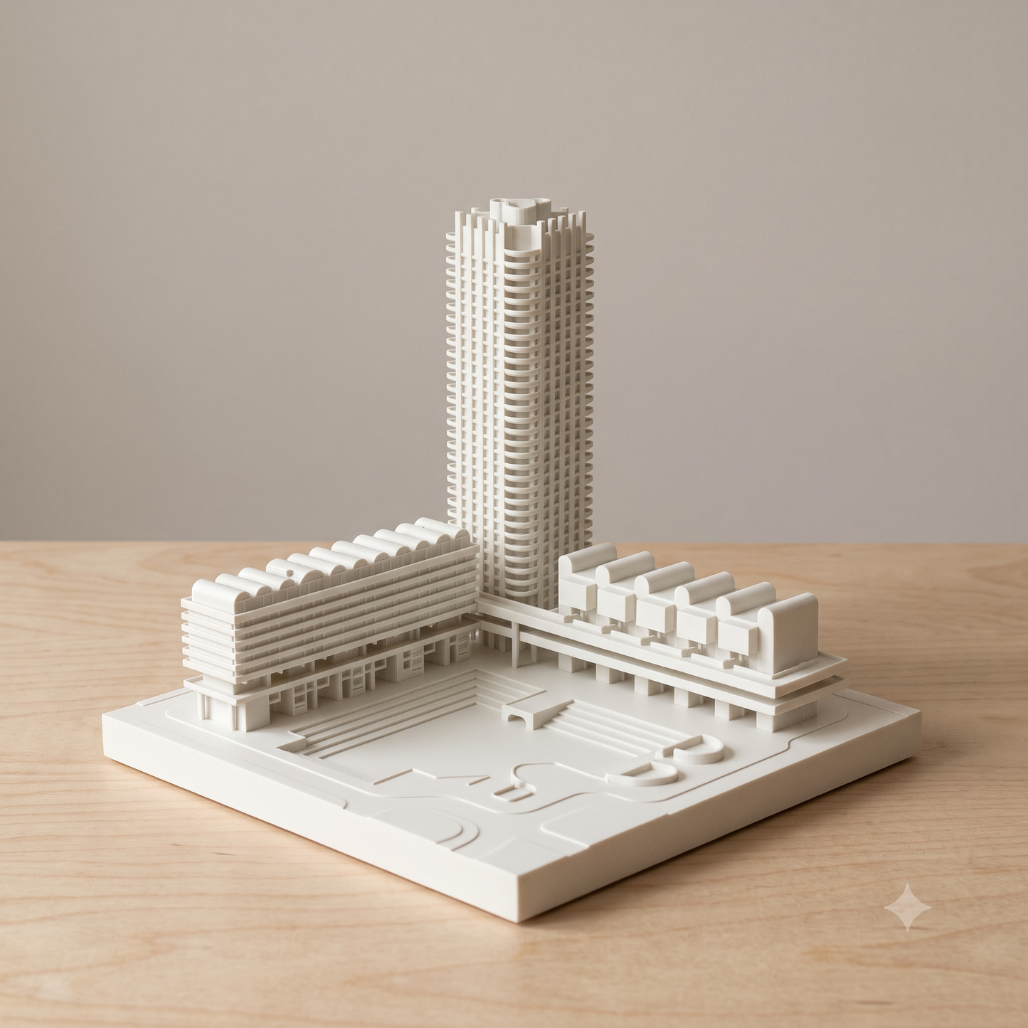 Barbican Estate Model | Brutalist Architecture Gift | London Miniature | Brutalism Decor | 3D Printed Concrete Icon | Architect Made