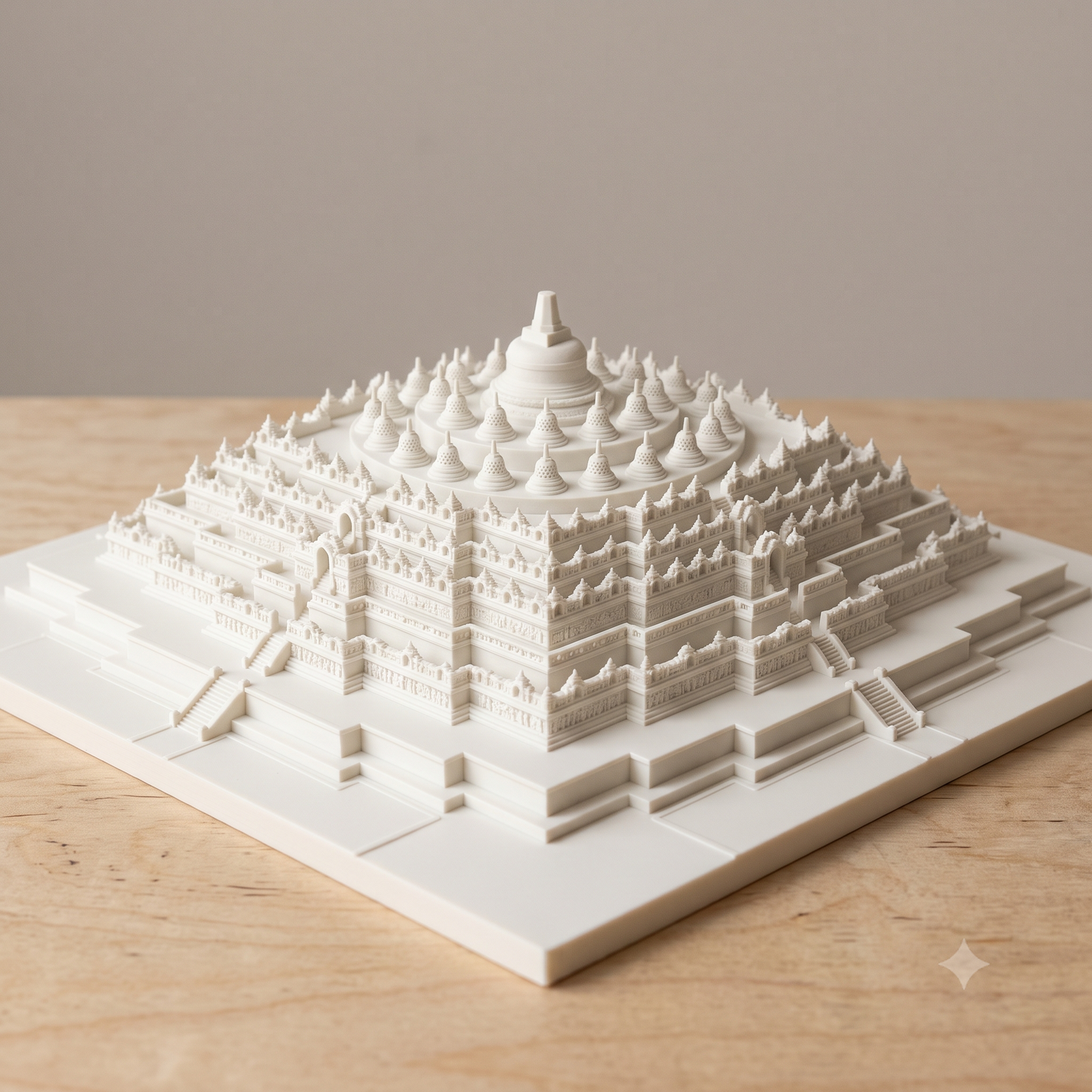 Borobudur Temple Model | Indonesia Architecture Gift | Buddhist Temple Miniature | Java | Architect Made Desk Ornament