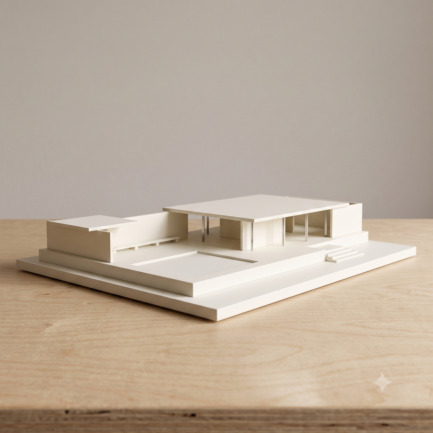 Barcelona Pavilion Model | Mies van der Rohe Miniature | Modernist Architecture Gift | 3D Printed Icon | Architect Gift