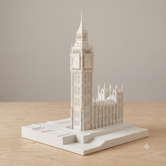 Big Ben Model | Elizabeth Tower Miniature | London Architecture Gift | 3D Printed Landmark | Leaving London Gift | Architect Designed