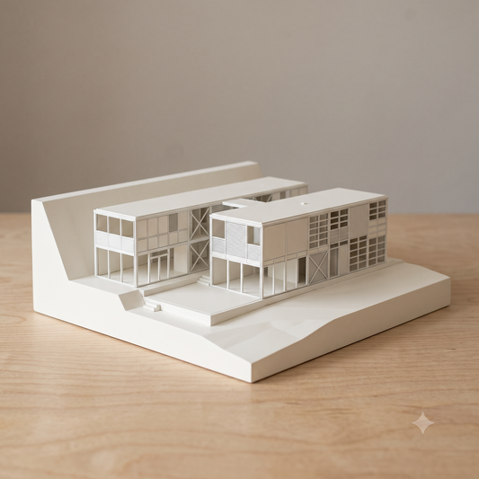 Eames House Model | Case Study House Miniature | Mid Century Modern Architecture Gift | 3D Printed | Architect Gift