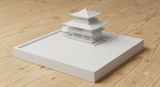 Golden Pavilion Model | Kinkakuji Kyoto Miniature | Japanese Architecture Gift | 3D Printed Temple | Japan Travel Gift