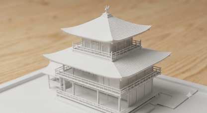 Golden Pavilion Model | Kinkakuji Kyoto Miniature | Japanese Architecture Gift | 3D Printed Temple | Japan Travel Gift