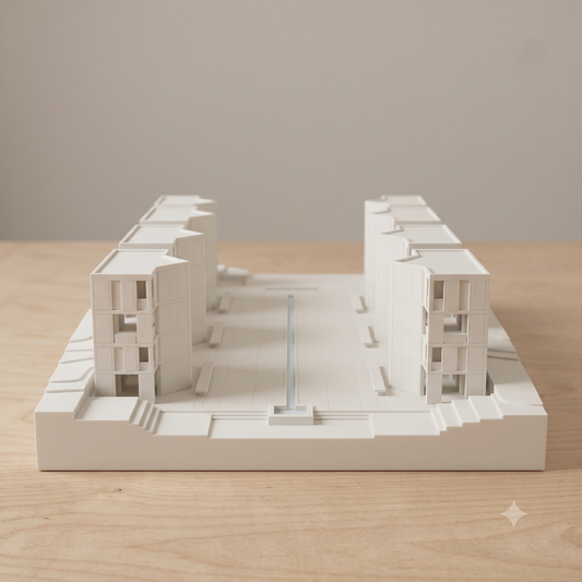 Salk Institute Model | Louis Kahn Miniature | Modernist Architecture Gift | Concrete Icon | 3D Printed | Architect Gift